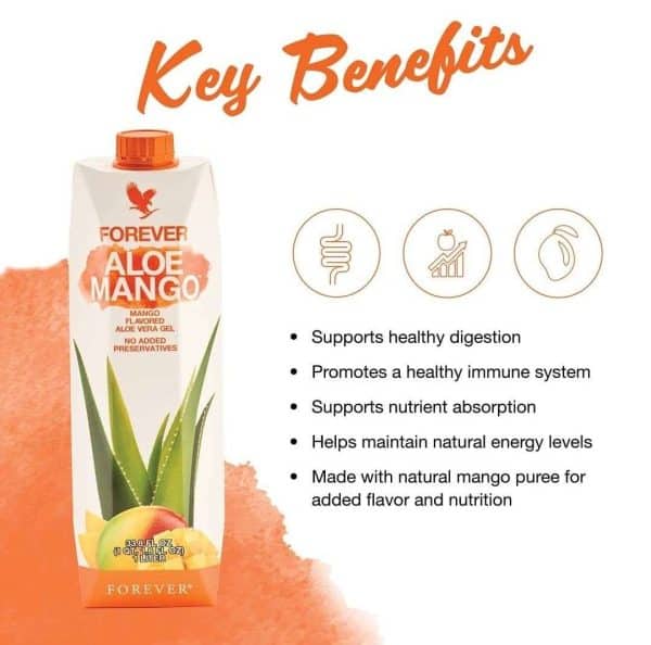Forever Aloe Vera Gel Drink Mango Key Benefits - Forever Living Products