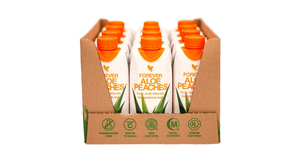 Aloe Gel Drink Peaches 330ml 12-Pack